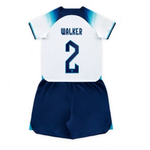Anglie Kyle Walker #2 Dětské Domácí dres komplet MS 2022 Krátký Rukáv (+ trenýrky)